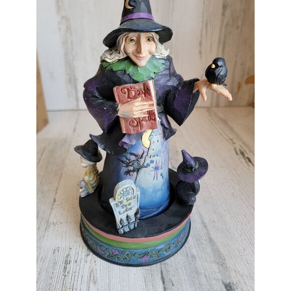 Jim Shore Ghostly, Ghastly Greetings 4056593 Halloween witch figure - Picture 7 of 10